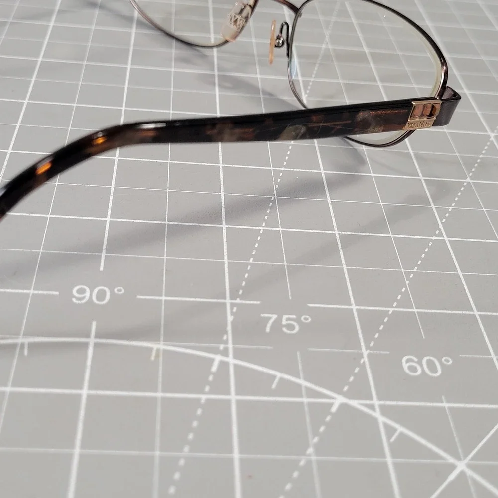 Vera Wang Eyeglass Frames V330 BR 54-16-138 Brown Tortoise Oval Full Rim Womens‎